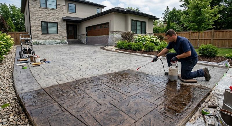 Concrete Driveway Refinishing in Frisco, TX