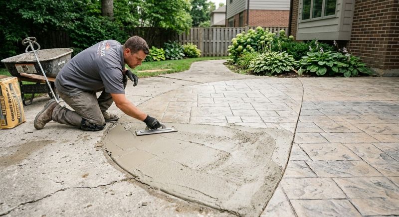 Textured Concrete Installation in Frisco, TX